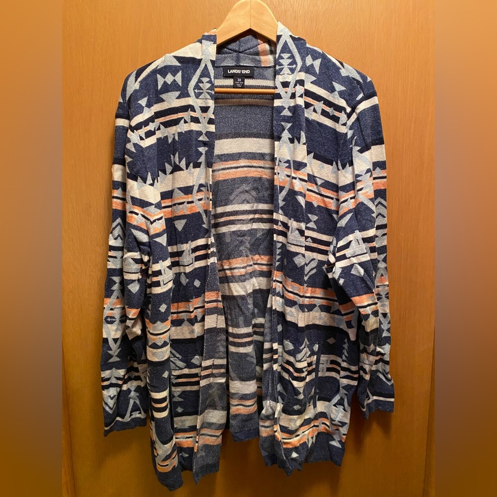 Lands’ End women’s open cardigan plus size 3X